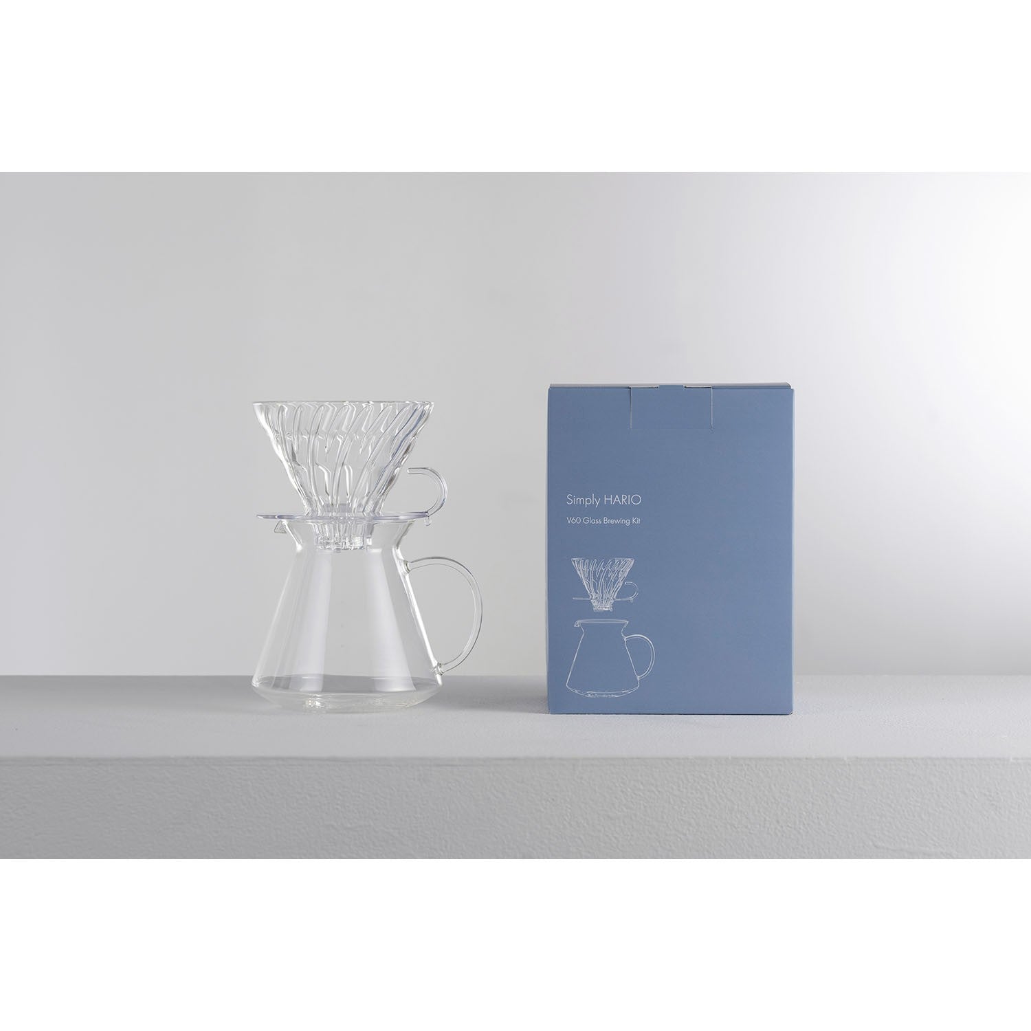 Simply Hario V60 Glass Brewing Kit + Hario V60 Drip Kettle AIR Bundle